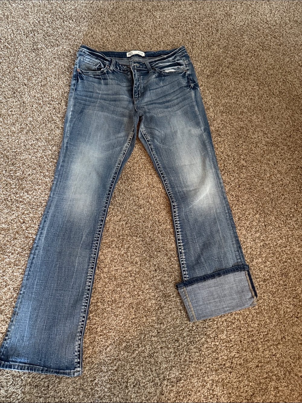 BKE Women's Faded Blue Boot Cut Jeans